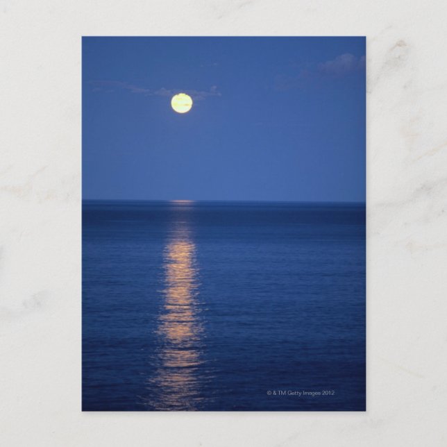 Moon Over Lake at Night Postkarte (Vorderseite)