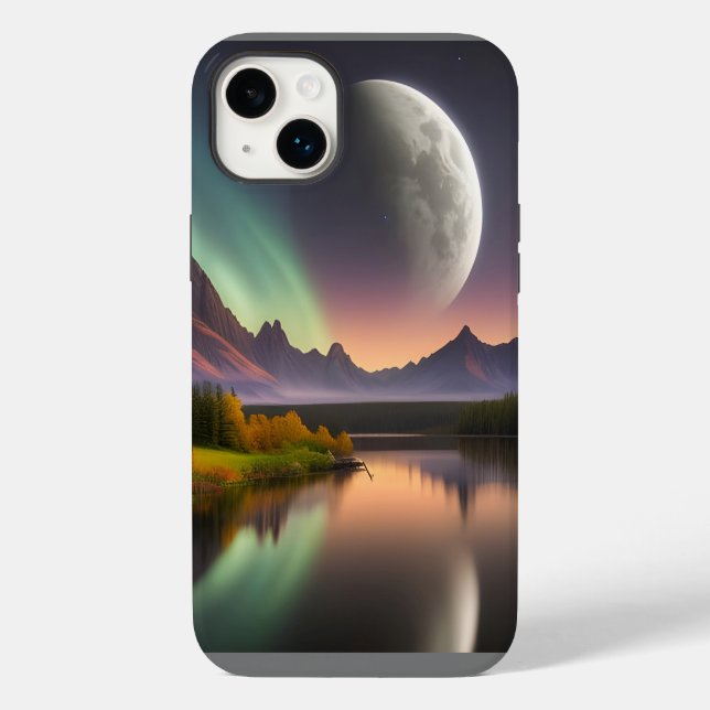 Moon over Mountain Landschaft Case-Mate iPhone 14 Plus Hülle (Rückseite)
