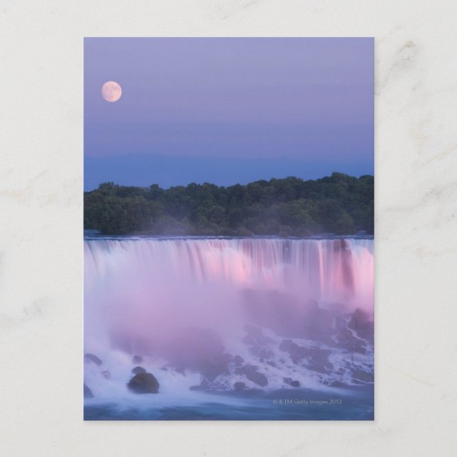 Moon over Niagara Falls Postkarte (Vorderseite)