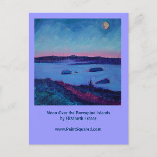 Moon Over the Porcupine Islands ・ Maine Postkarten