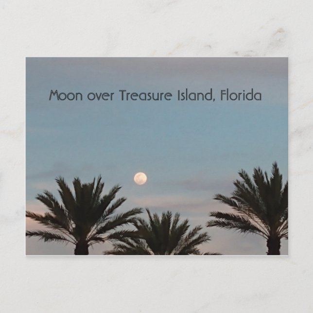 Moon over Treasinsel Florida Postcard Postkarte (Vorderseite)