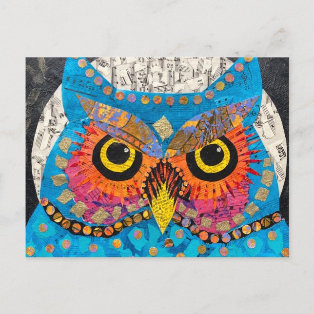Moon Owl Postkarte (Vorderseite)