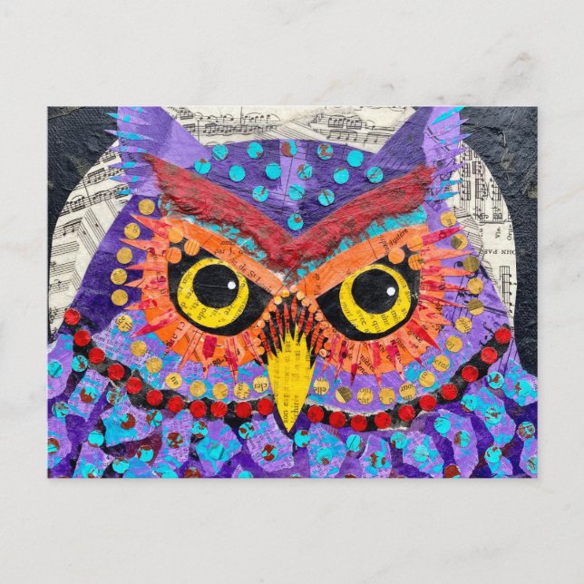 Moon Owl Postkarte (Vorderseite)