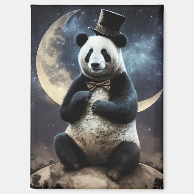 Moon Panda Bear Magnet (Vorderseite)