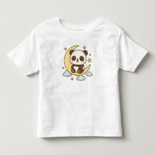 Moon Panda - Niedliches Panda im Halbmond Kleinkind T-shirt