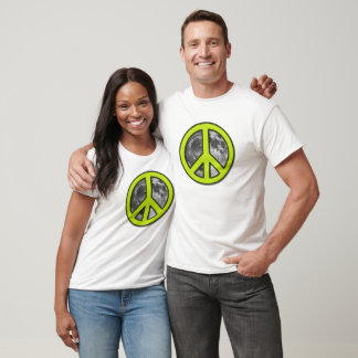 Moon Peace Sign by CussdumDesigns T-Shirt