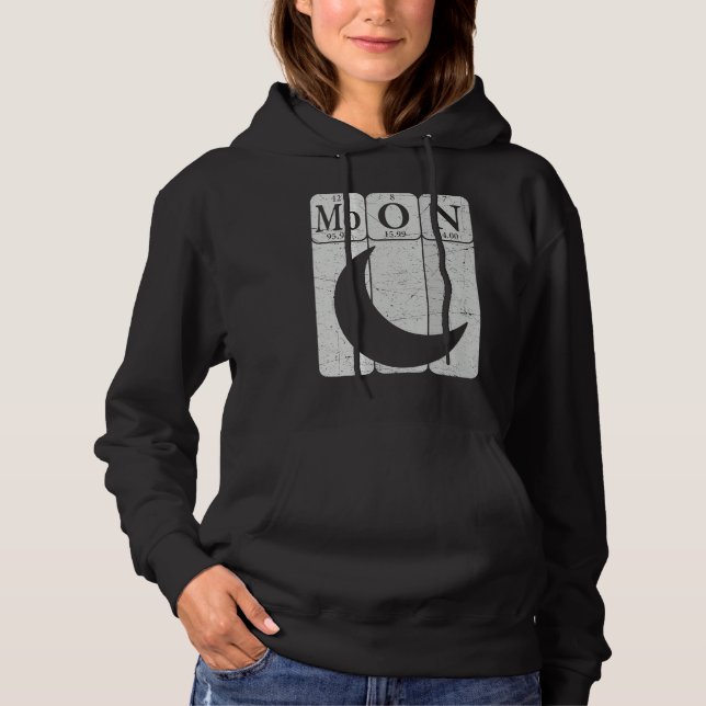 Moon Periodic Table Elements Moon Space Nerd Moon  Hoodie (Vorderseite)