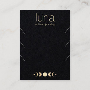 Moon Phase 3 Necklace Bracelet Display Holder Visitenkarte