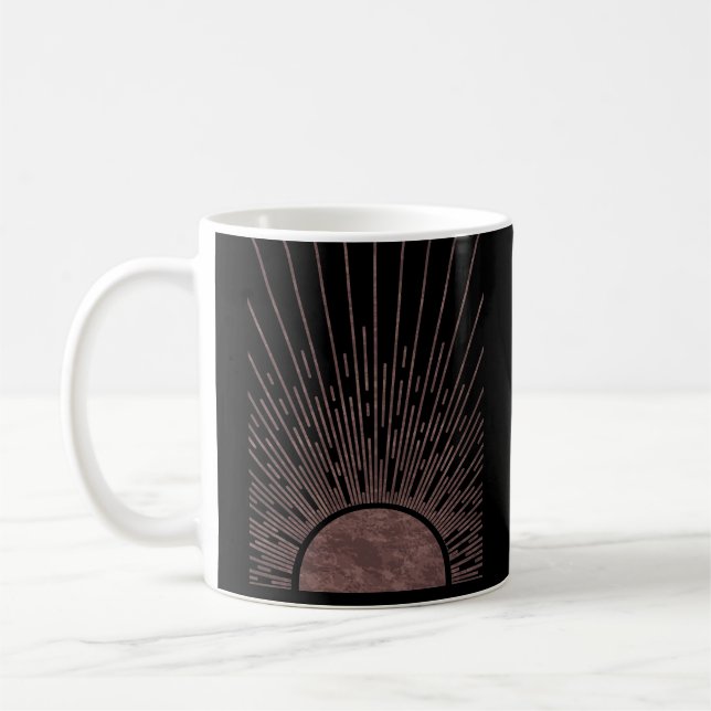 Moon Phase Arch Abstract Sun and Sun Rays Set, 1/6 Kaffeetasse (Links)