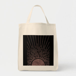 Moon Phase Arch Abstrakte Sonne und Sonnenstrahlen Tragetasche