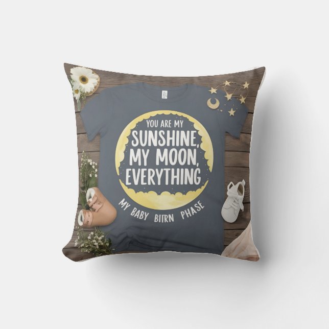 Moon-Phase-Baby: Du bist mein Alles Kissen (Vorderseite)
