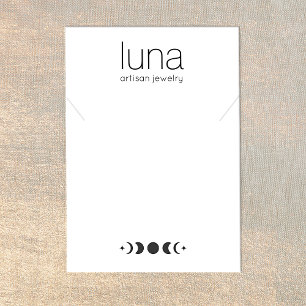 Moon Phase Necklace Bracelet  Display Holder Visitenkarte