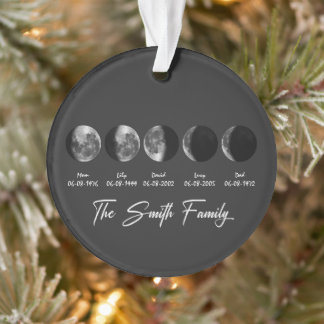 Moon Phase The Smith Family – Custom Names & Dates