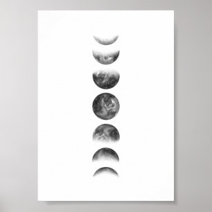 Moon Phase Wall Art Poster