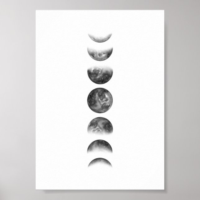 Moon Phase Wall Art Poster (Vorne)