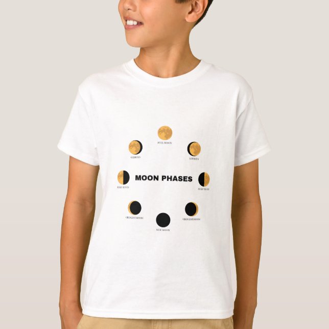 MOON PHASES(月の満ち欠け) Tシャツ T-Shirt (Vorderseite)