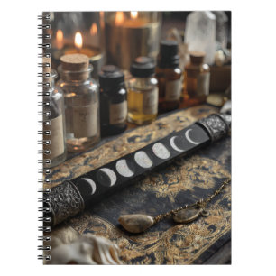 Moon Phases Alchemy Candlelit Notebook Notizblock