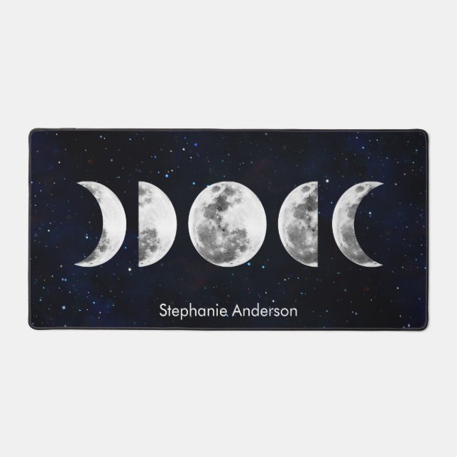 Moon Phases Astrologie Yoga Holistic Healer Name Schreibtischunterlage (Vorderseite)