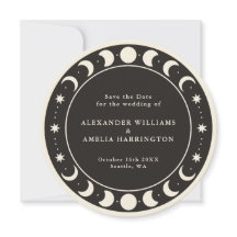 Moon Phases boho céleste Enregistrer la carte de d
