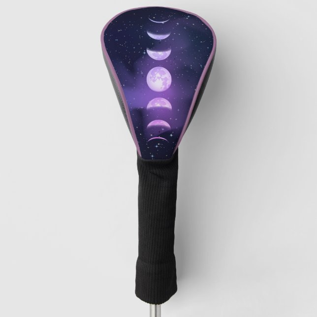 Moon Phases Cool Astronomie Golf Headcover (Vorderseite)