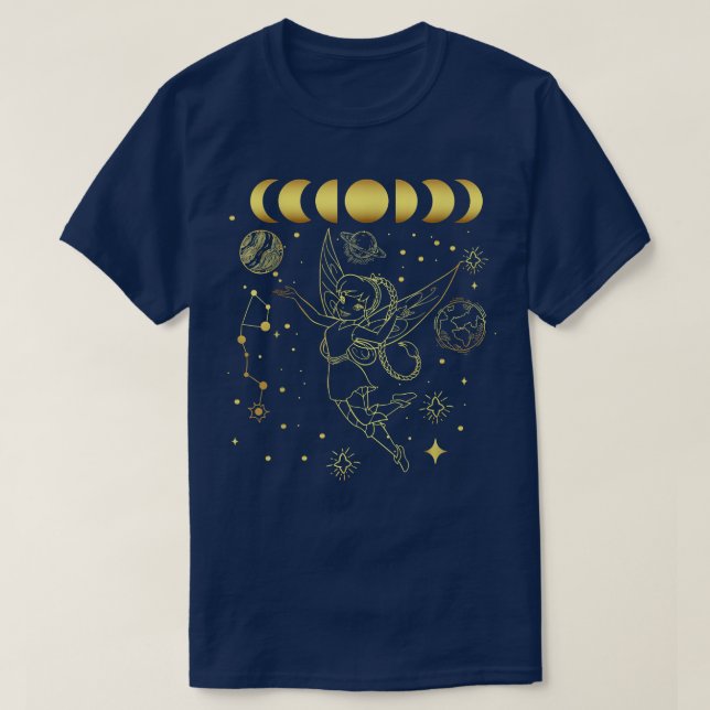 Moon Phases Cotattcore Fairycore Celestial Aesthe T-Shirt (Design vorne)