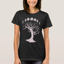 Moon Phases Gothic Tree T-Shirt