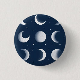Moon Phases Grid Celestial Muster Design Button