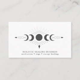 Moon Phases Healing Practitioner Business Card Visitenkarte