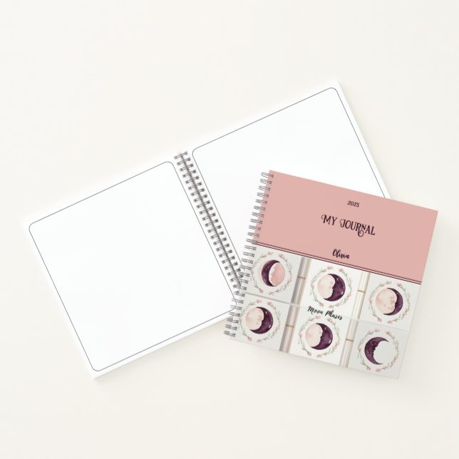 Moon Phases Journal und Sketchbook Notizbuch (Innenseite)