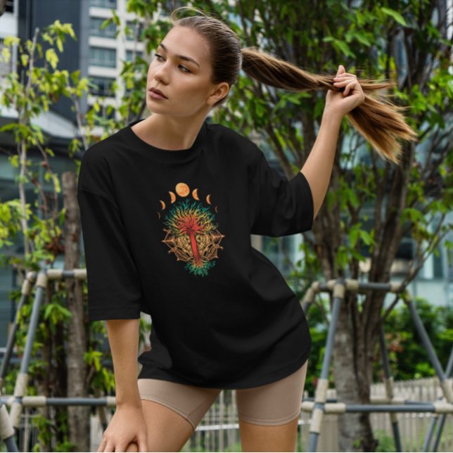 Moon Phases Mandala Nature T-Shirt (Von Creator hochgeladen)