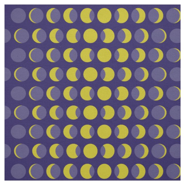 Moon Phases Mitte Jahrhundert Moderne Stoff (Muster)