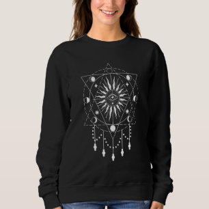Moon Phases Moon Sun Occult Mystic Eye Mystical Ey Sweatshirt