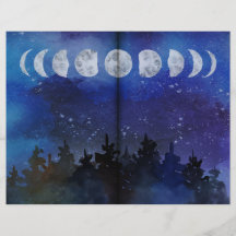 Moon Phases Scrapbook & Journal Pages