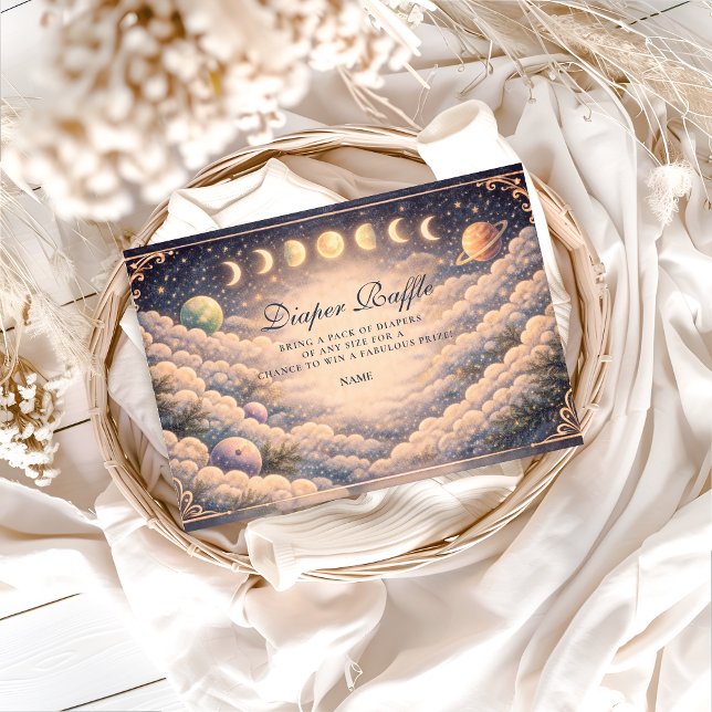 Moon Phases Space Diapper Raffle Begleitkarte (Von Creator hochgeladen)