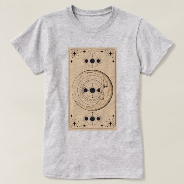 Moon Phases Tarot Lockerer T - Shirt (Design vorne)