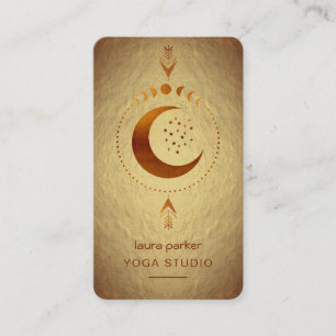 Moon Phones Crescent Mystic Holistic Tarot Gold Visitenkarte