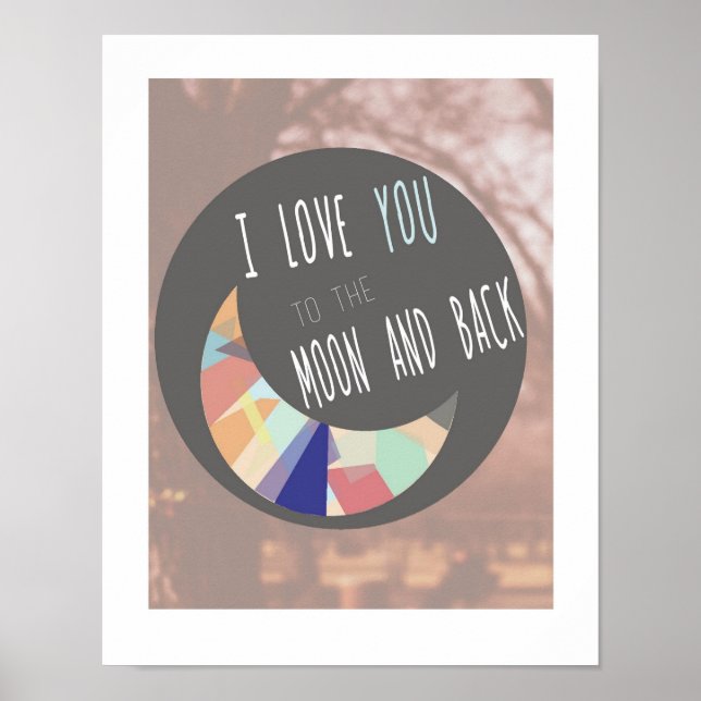 Moon poster in grey (Vorne)