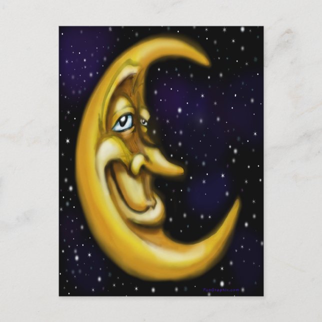 Moon Postkarte (Vorderseite)