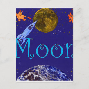 Moon Postkarte