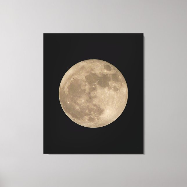 Moon Print Astronomie Lunar Vollmond Canvas Prints Leinwanddruck (Vorderseite)