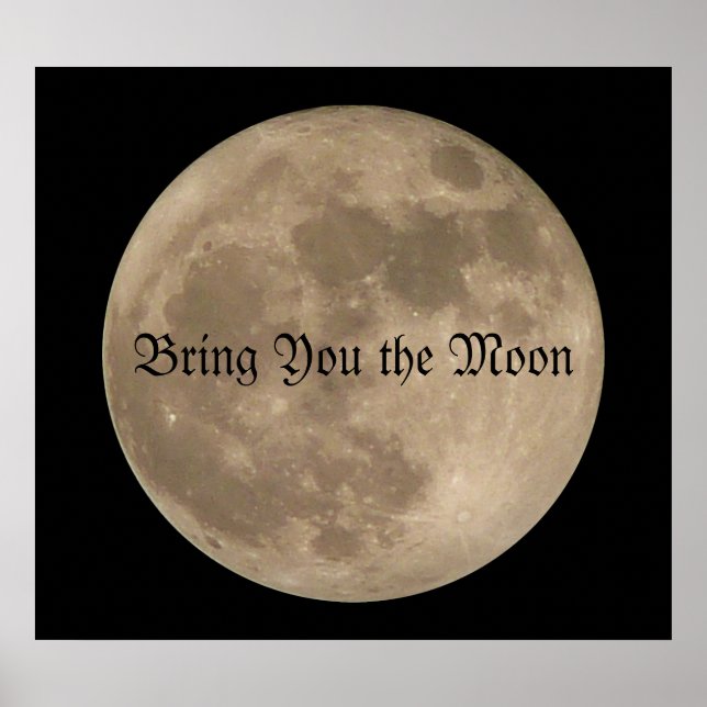 Moon Print Astronomie Personalisiert Full Moon Pos Poster (Vorne)