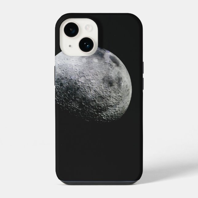 Moon Print Cell Phone Case iPhone 14 Hülle (Rückseite)