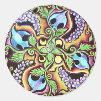 Moon Printemps Moon Cycle Mandala autocollant