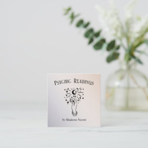 MOON PSYCHIC PALM LESEN FORTUNE TELLER LUMINOUS QUADRATISCHE VISITENKARTE