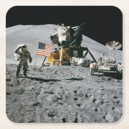 Moon Rechteckiger Pappuntersetzer