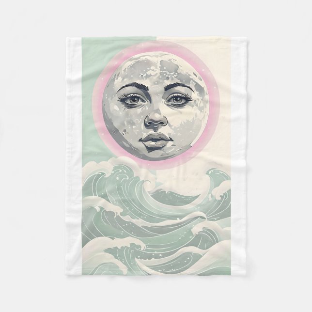 Moon Reverie Fleecedecke (Vorderseite)