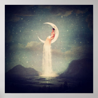 Moon River Lady Poster