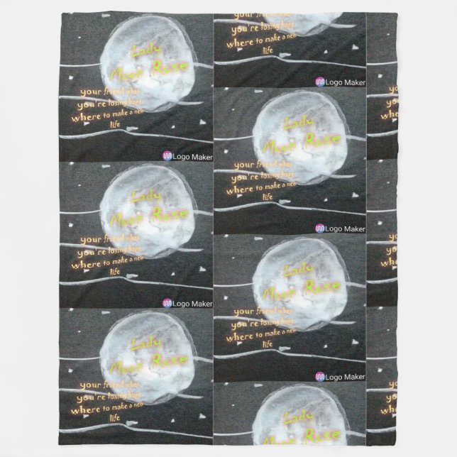 Moon Rose Shirt Fleecedecke (Vorderseite)