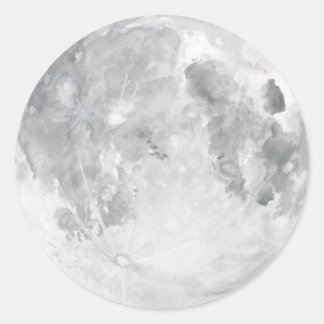 Moon Runder Aufkleber