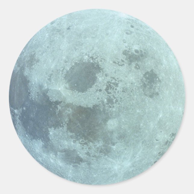 Moon Runder Aufkleber (Vorderseite)